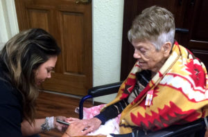 A proper pampering includes a manicure.